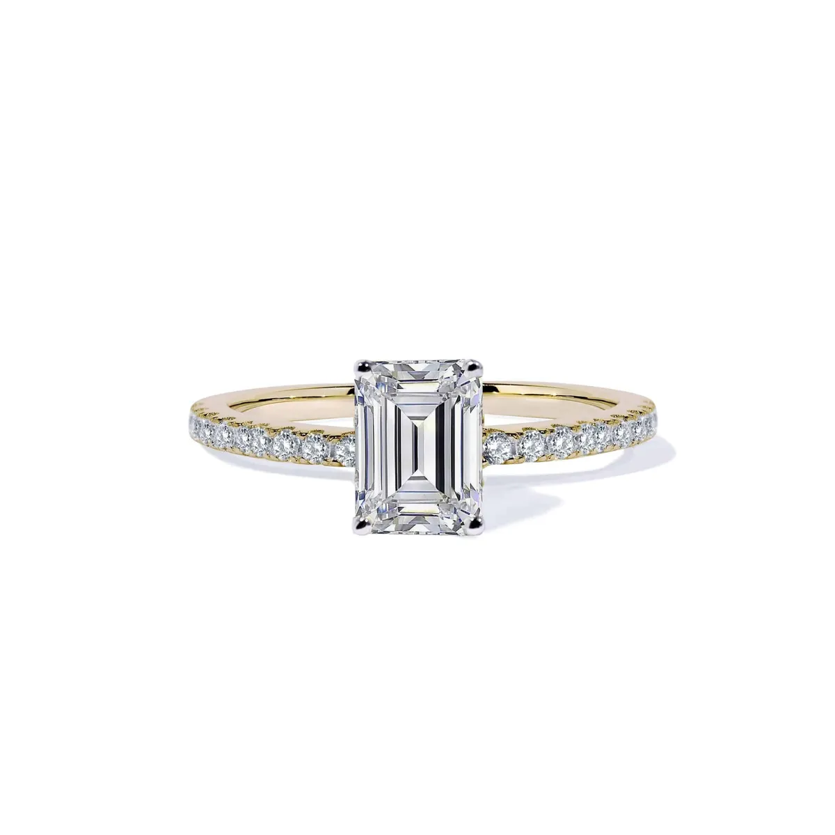 Oxford radiant solitaire ring i forgyldt sterling sølv