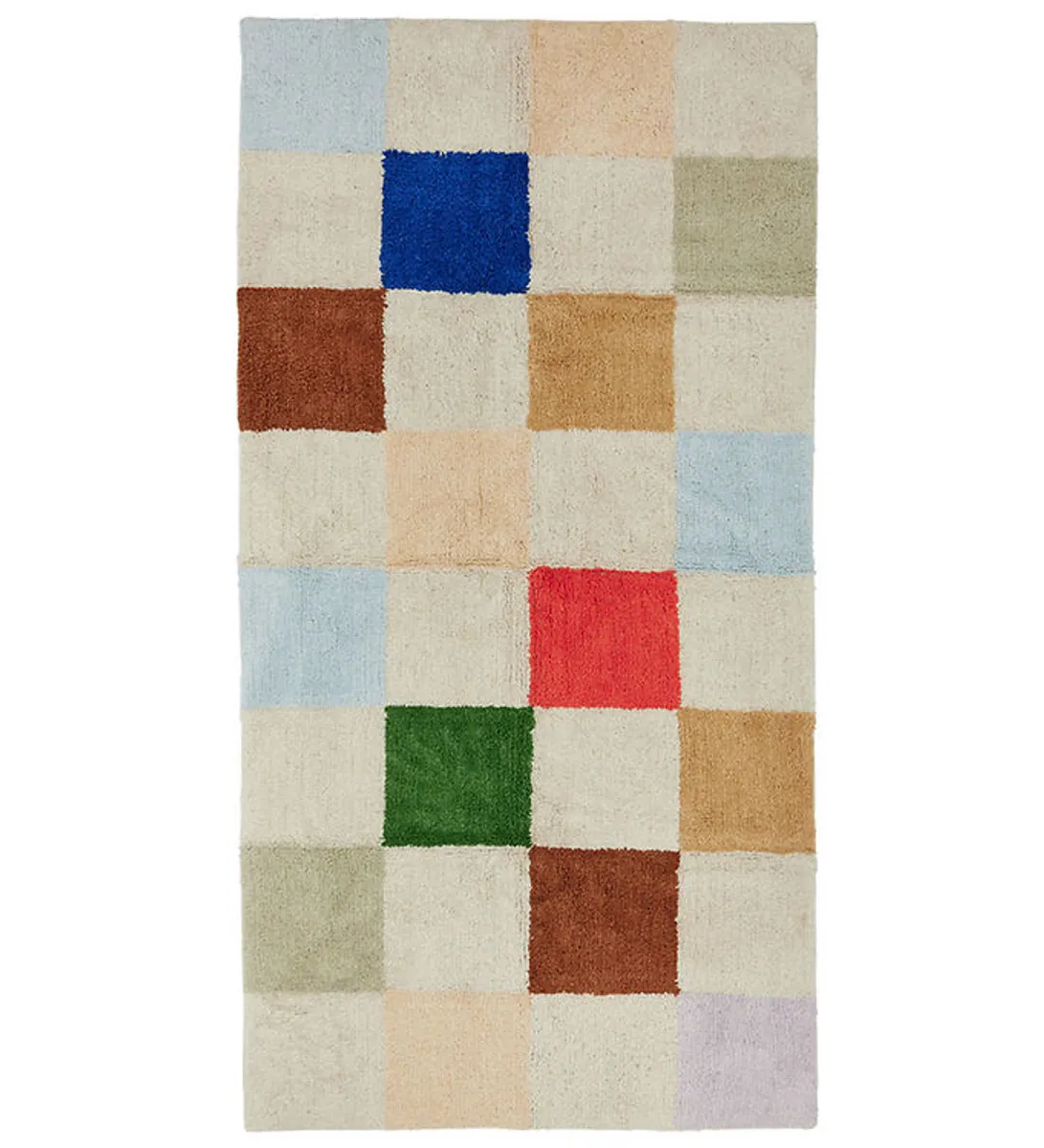 OYOY Gulvtæppe - Chess Rug - 168x84 cm - Multi