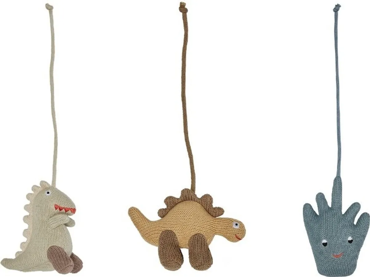 Oyoy Mini - Dino Play Gym Toy - Beige / Saffron / Blå