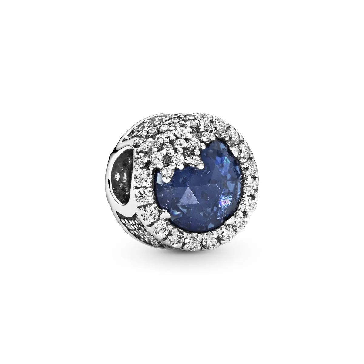 Pandora - Blue Dazzling Snowflake charm sølv