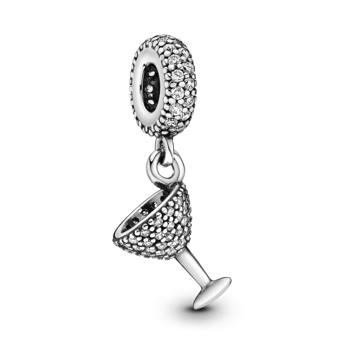 Pandora - Cocktail glas charm med sten - 791535cz