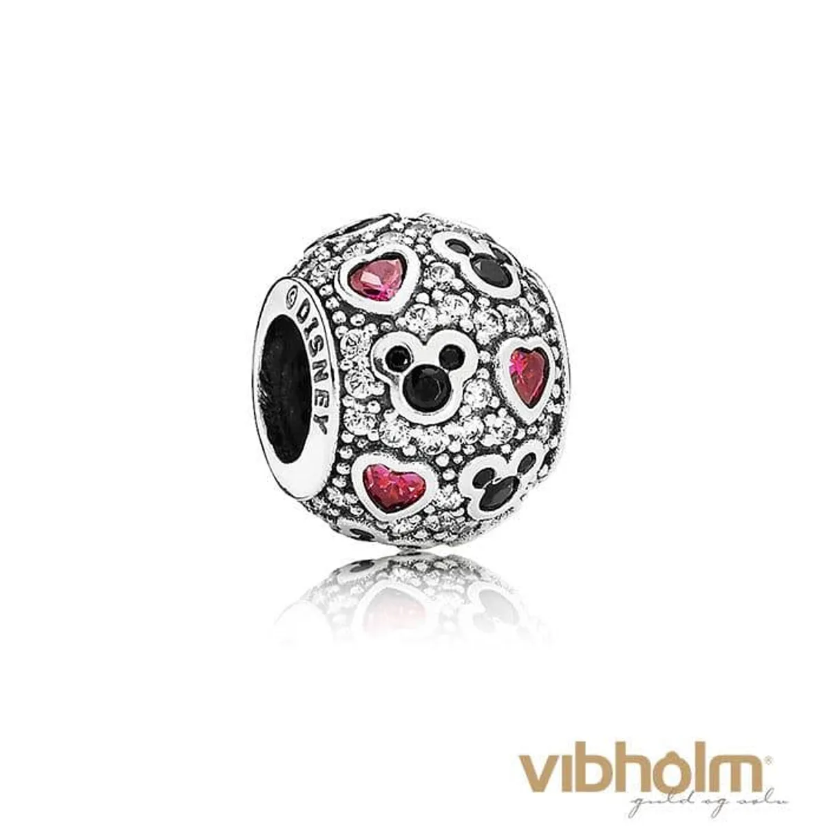 Pandora Disney Sparkling Mickey & Hearts charm - sterlingsølv 791457CZ