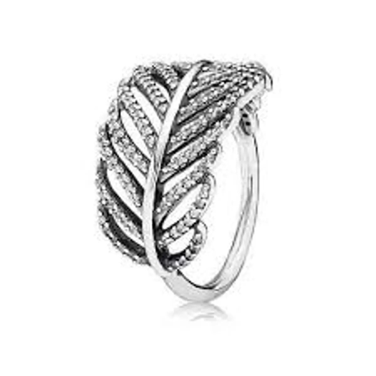 Pandora Feather Ring i Sterling Sølv 190886CZ