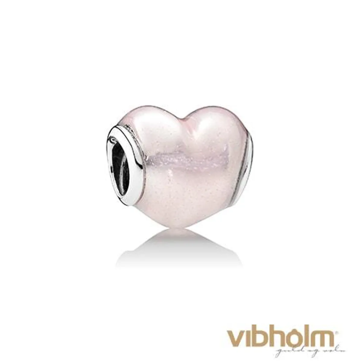 Pandora - Glittering Heart Charm sterlingsølv 791886EN113