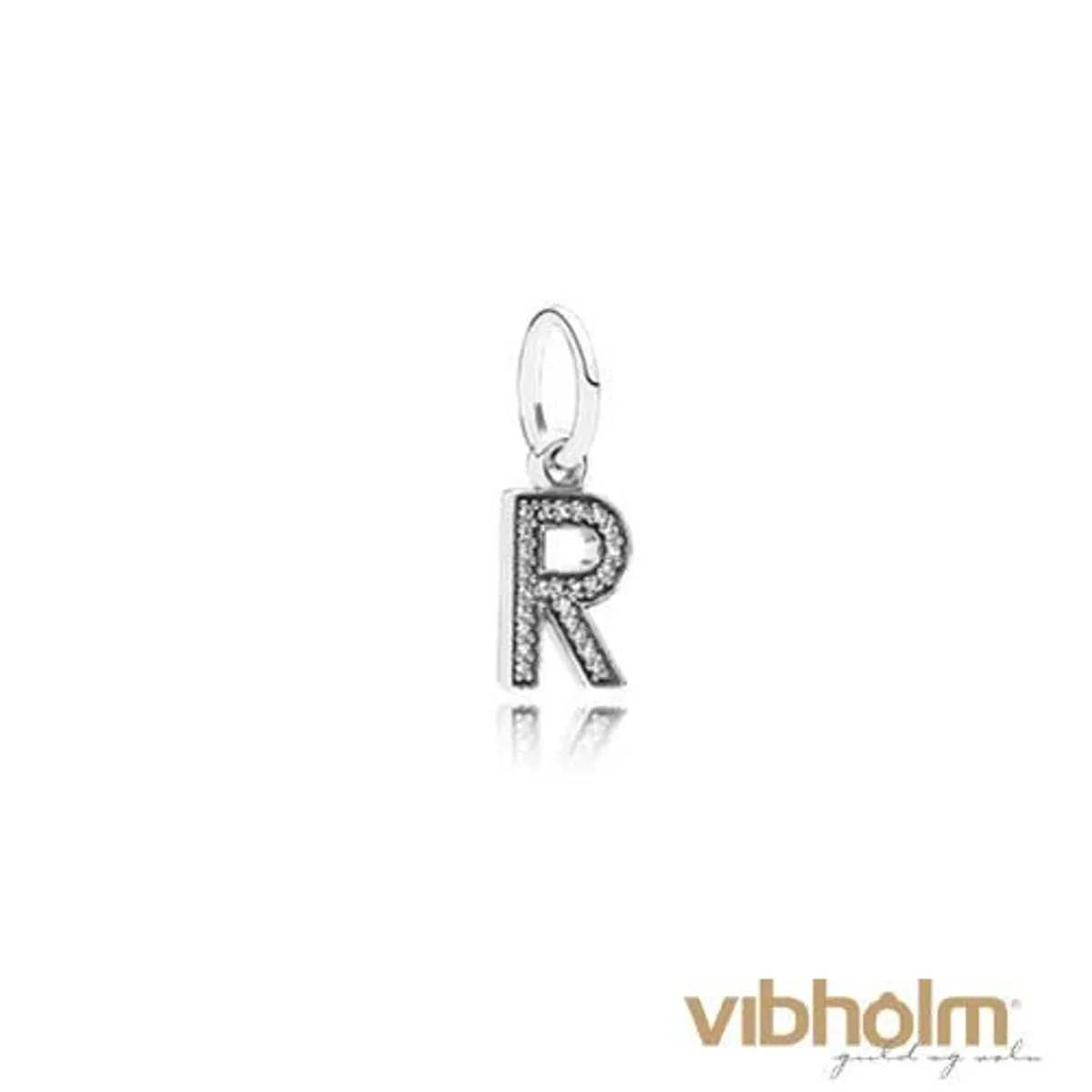 Pandora - Letter R Pendant Charm sølv 791330CZ