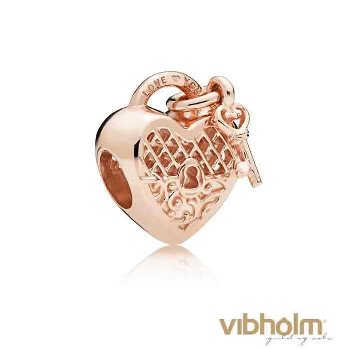 Pandora - Love You Lock Charm Rose 787655