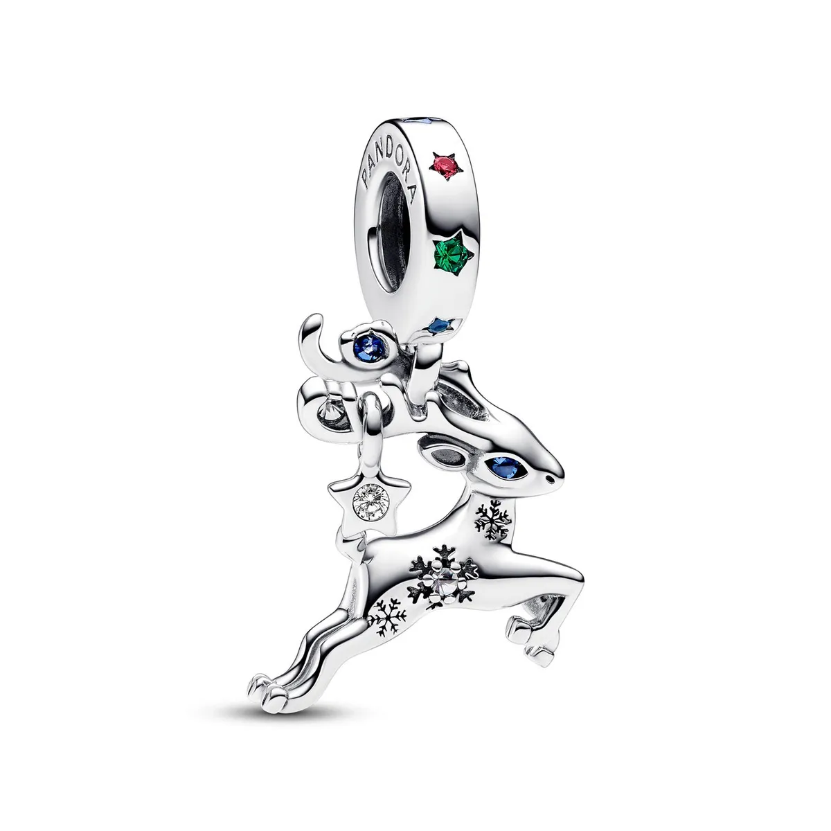 Pandora - Magical Christmas Reindeer charm Sølv