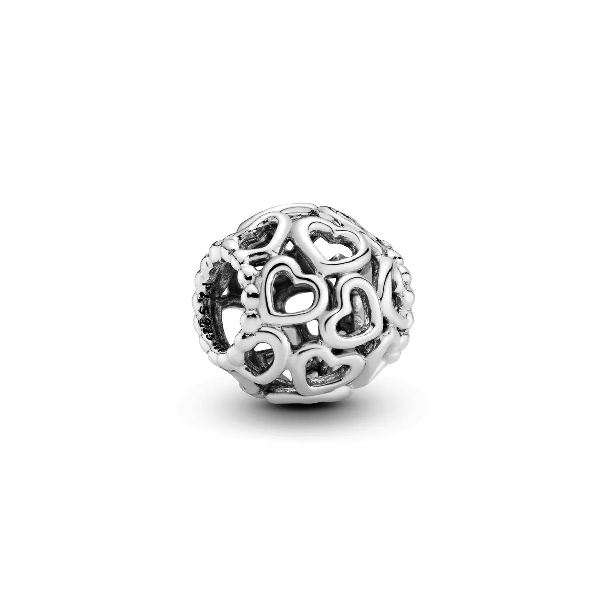 Pandora - Openwork hjerte charm i sølv - 790964