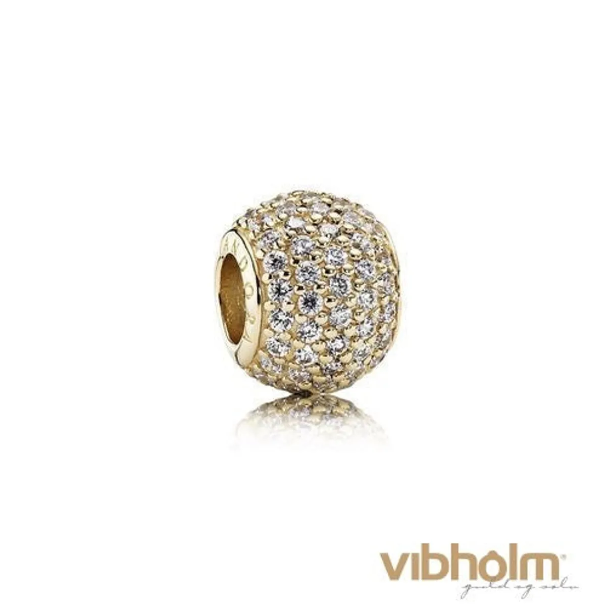 Pandora - Pavé Charm 14 kt. guld m/ zirkonia