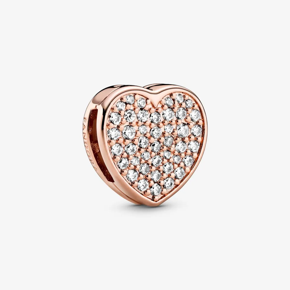 Pandora - Pavé Heart charm rosaforgyldt