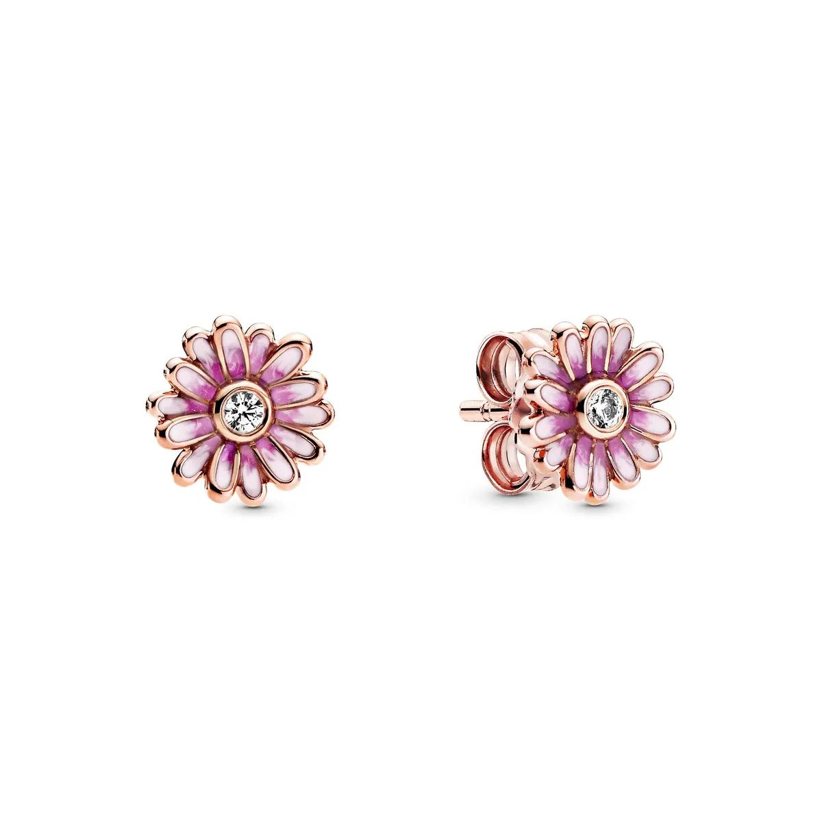 Pandora - Pink Marguerit ørestik med zirkonia - 288773c01