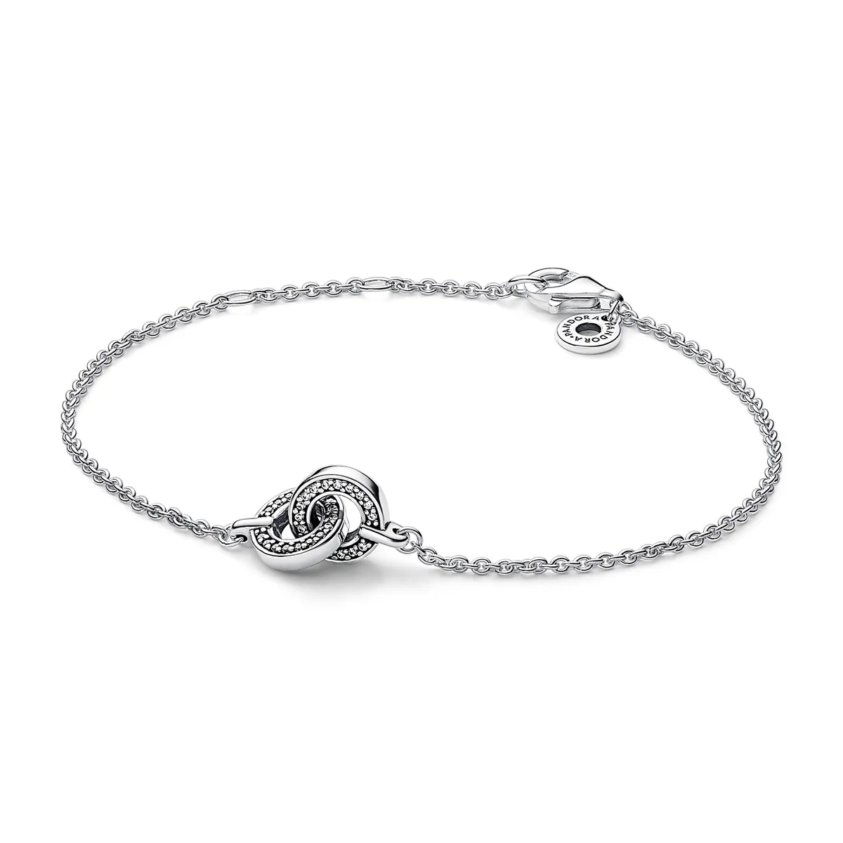 Pandora - Signature Intertwined Pavé armbånd Sølv sterlingsølv