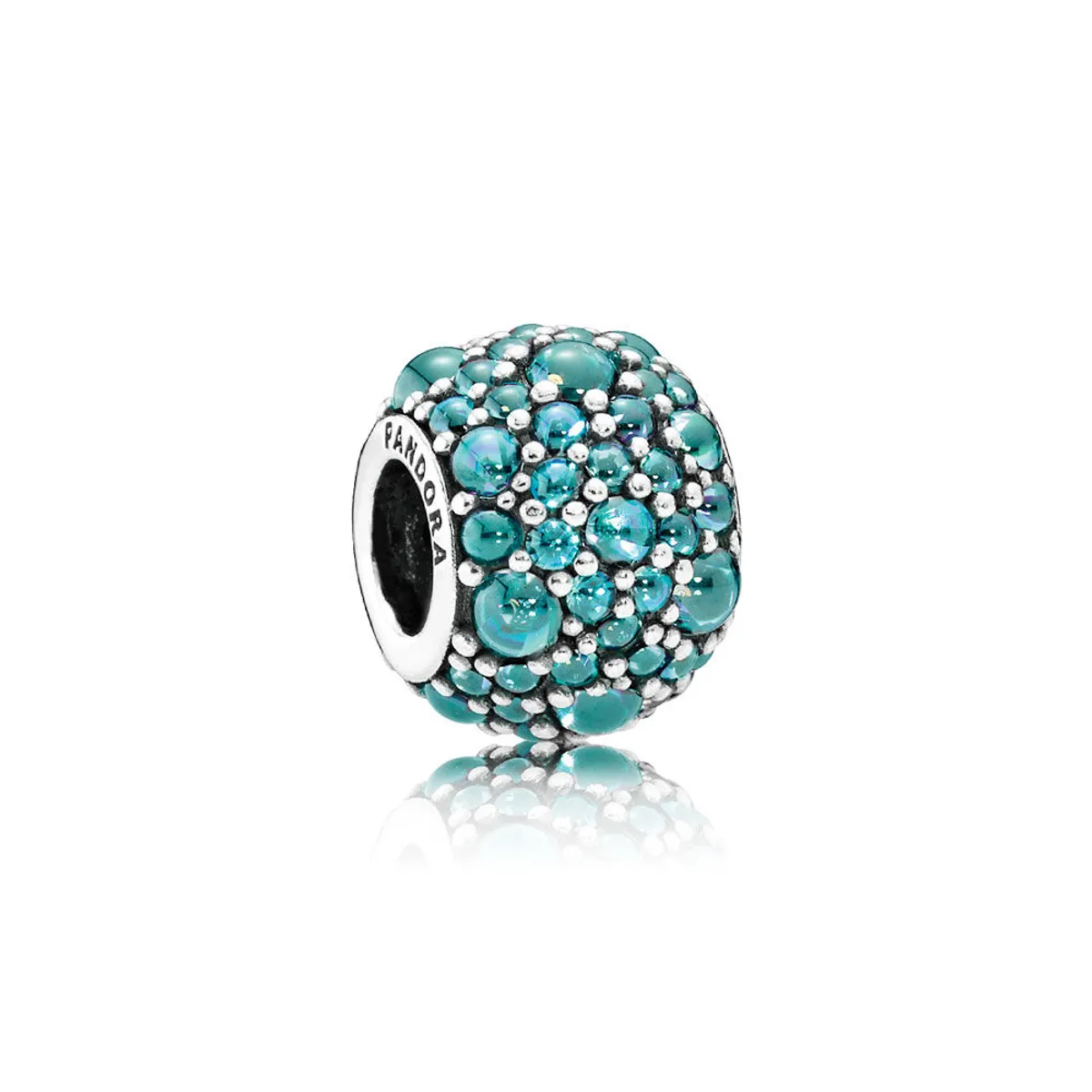 Pandora Teal Sterling Sølv Charm 791755MCZ