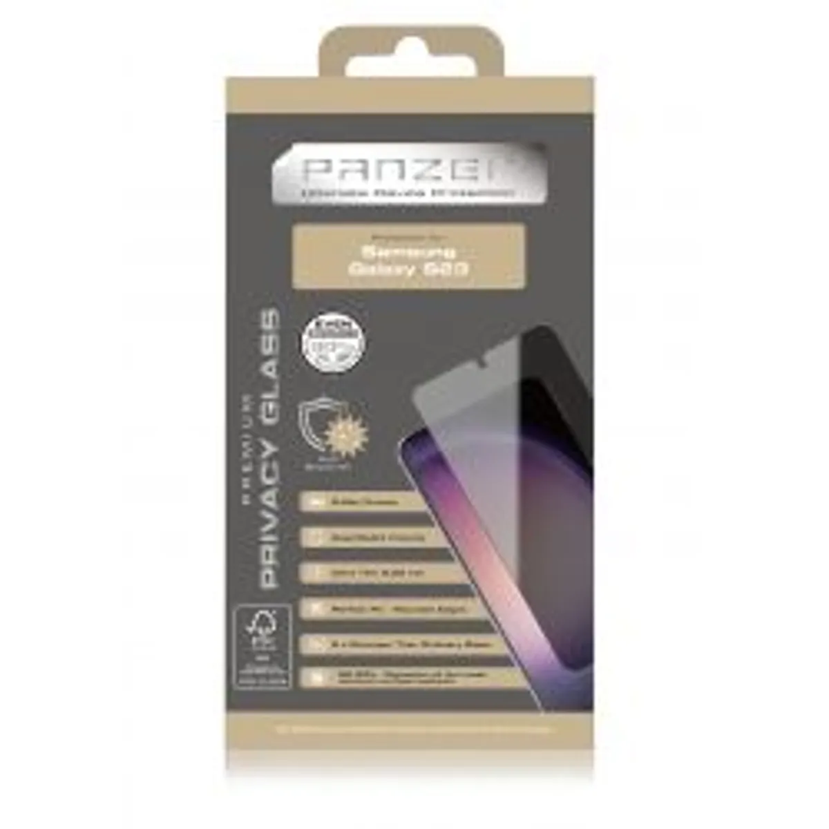 Panzer Samsung Galaxy S23 Privacy Glass 2-way - Tilbehør til smartphone