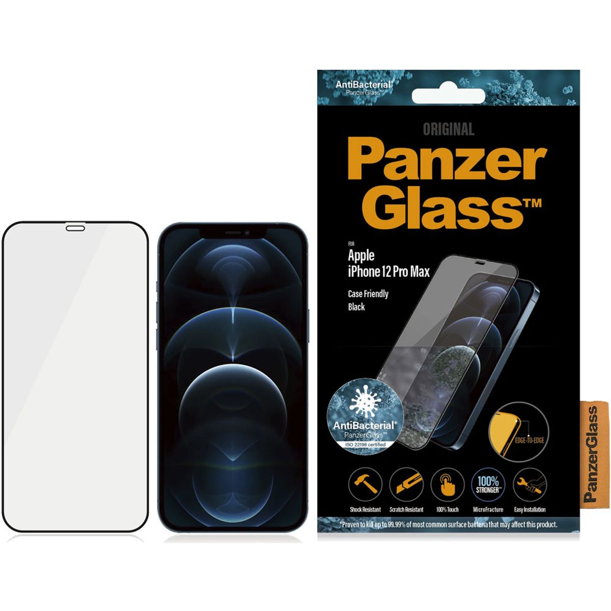 Panzerglass Apple iPhone 12 Pro Max Case Friendly beskyttelselsglas