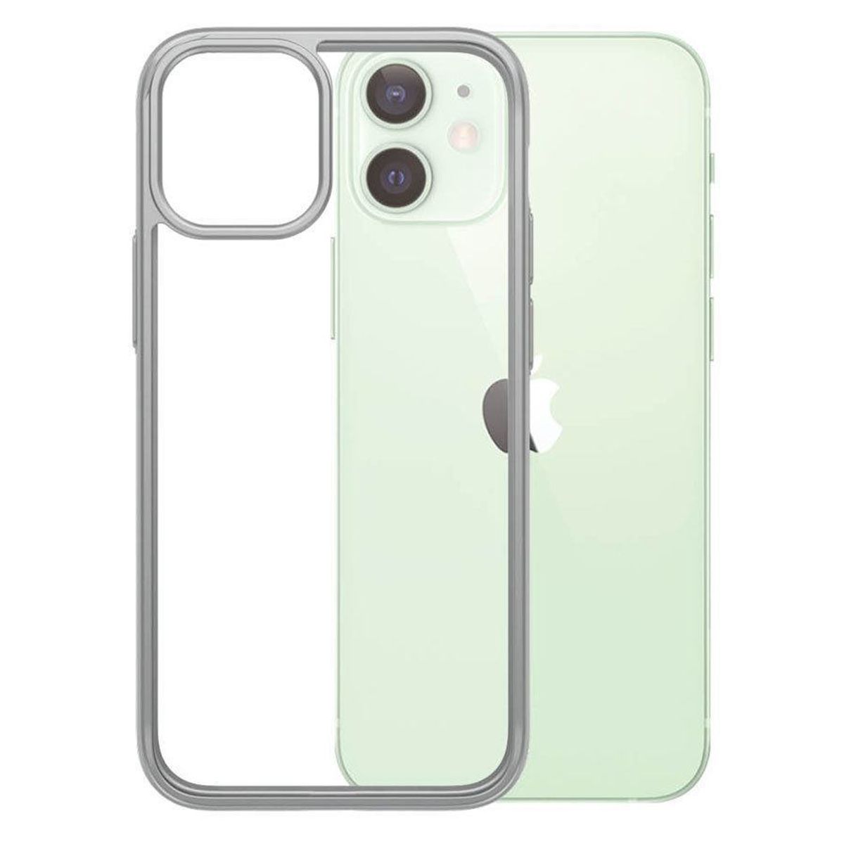 PanzerGlass ClearCase iPhone 12 Mini Cover, Satin Silver