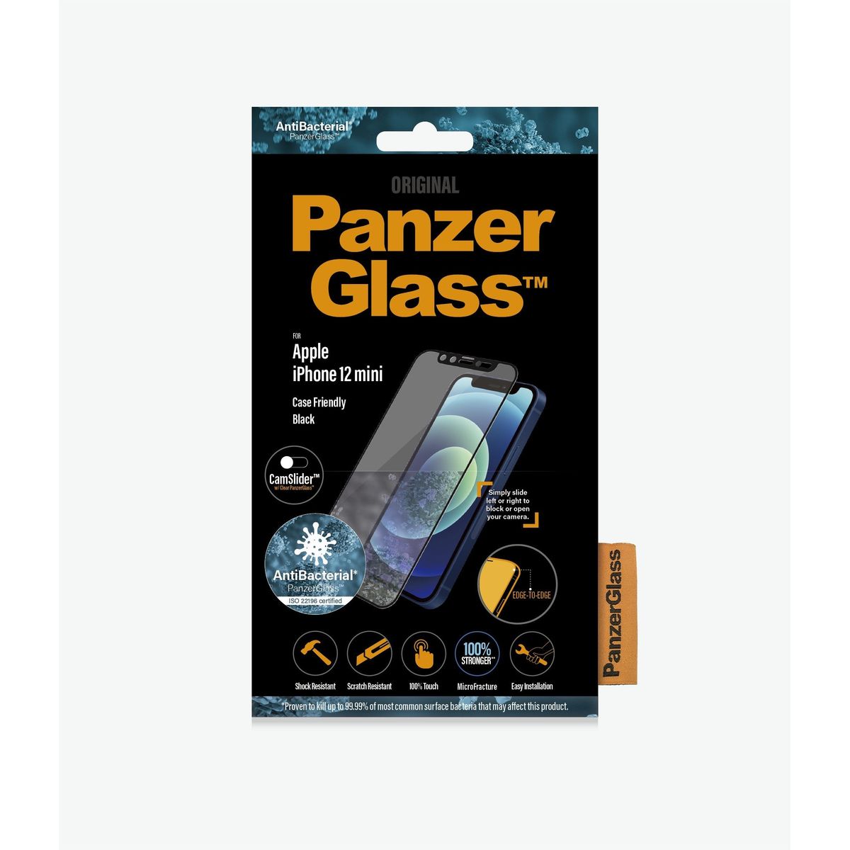 PanzerGlass iPhone 12 Mini - CamSlider, sort