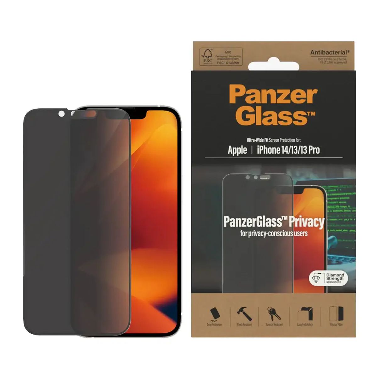 PanzerGlass iPhone 14/13/13 Pro UWF Privacy AB