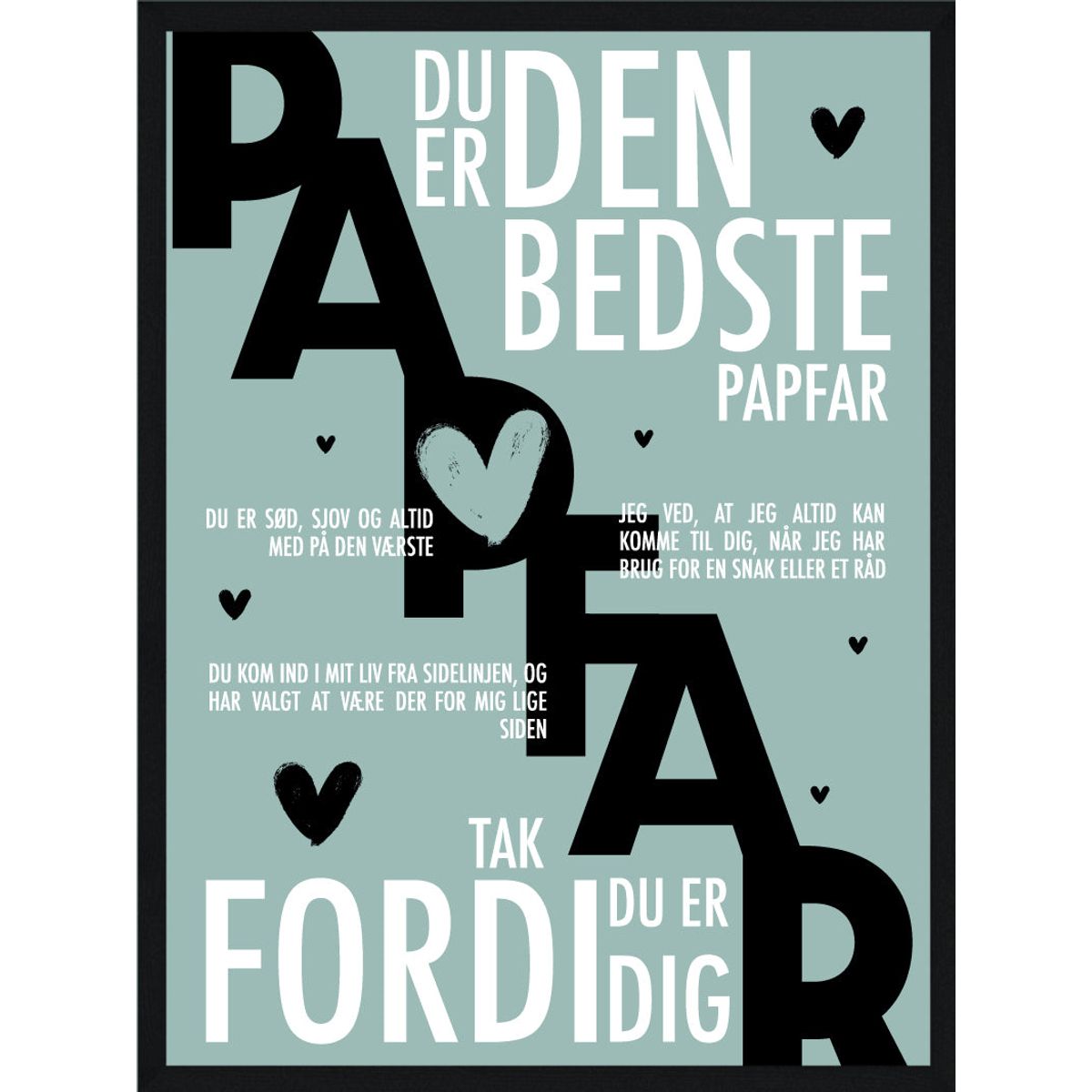 Papfar plakat - Personlig plakat