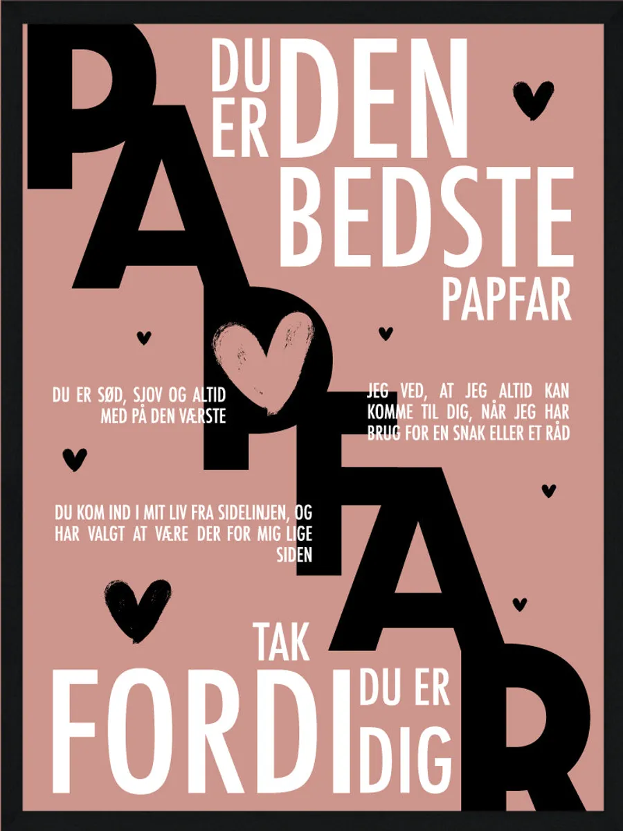 Papfar plakat - Personlig plakat