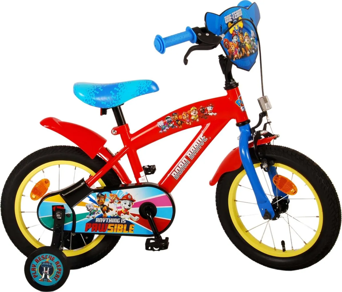 Paw Patrol - Børnecykel Med Støttehjul - 14" - Volare