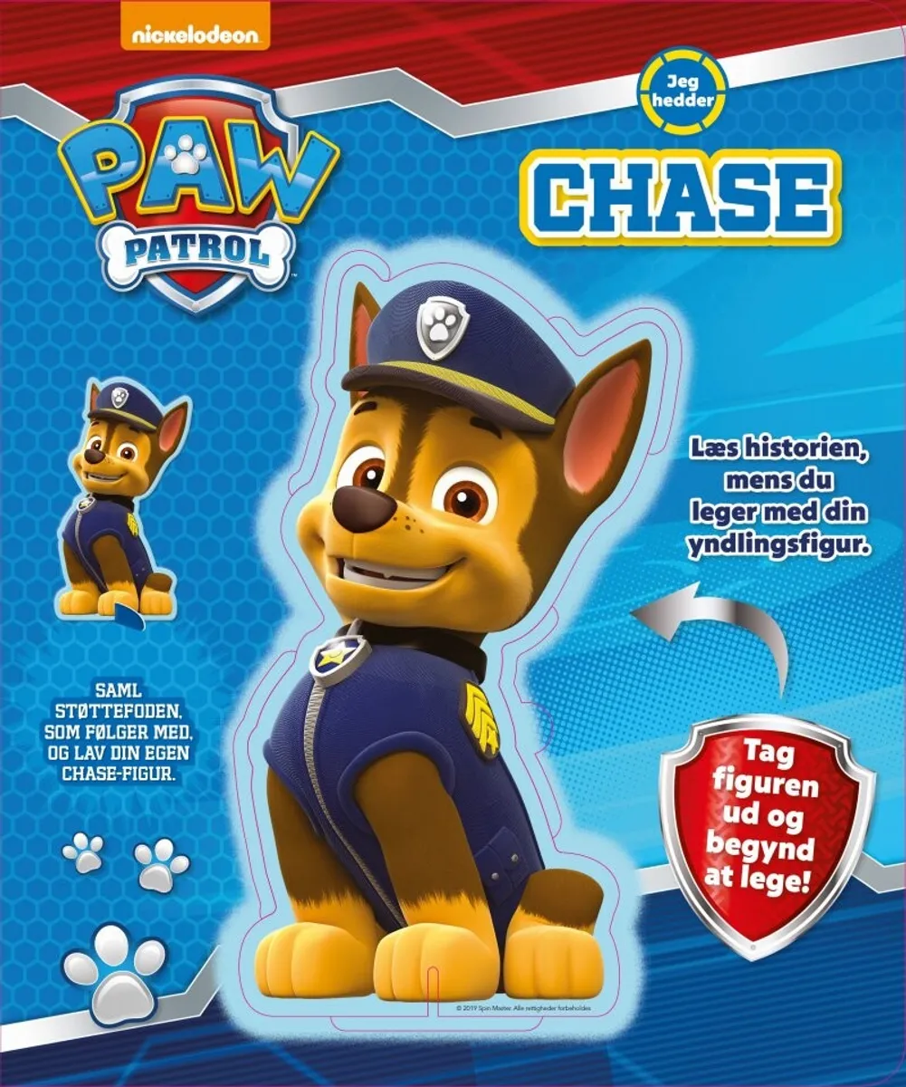 Paw Patrol - Chase - Figur Og Historie - Diverse - Bog