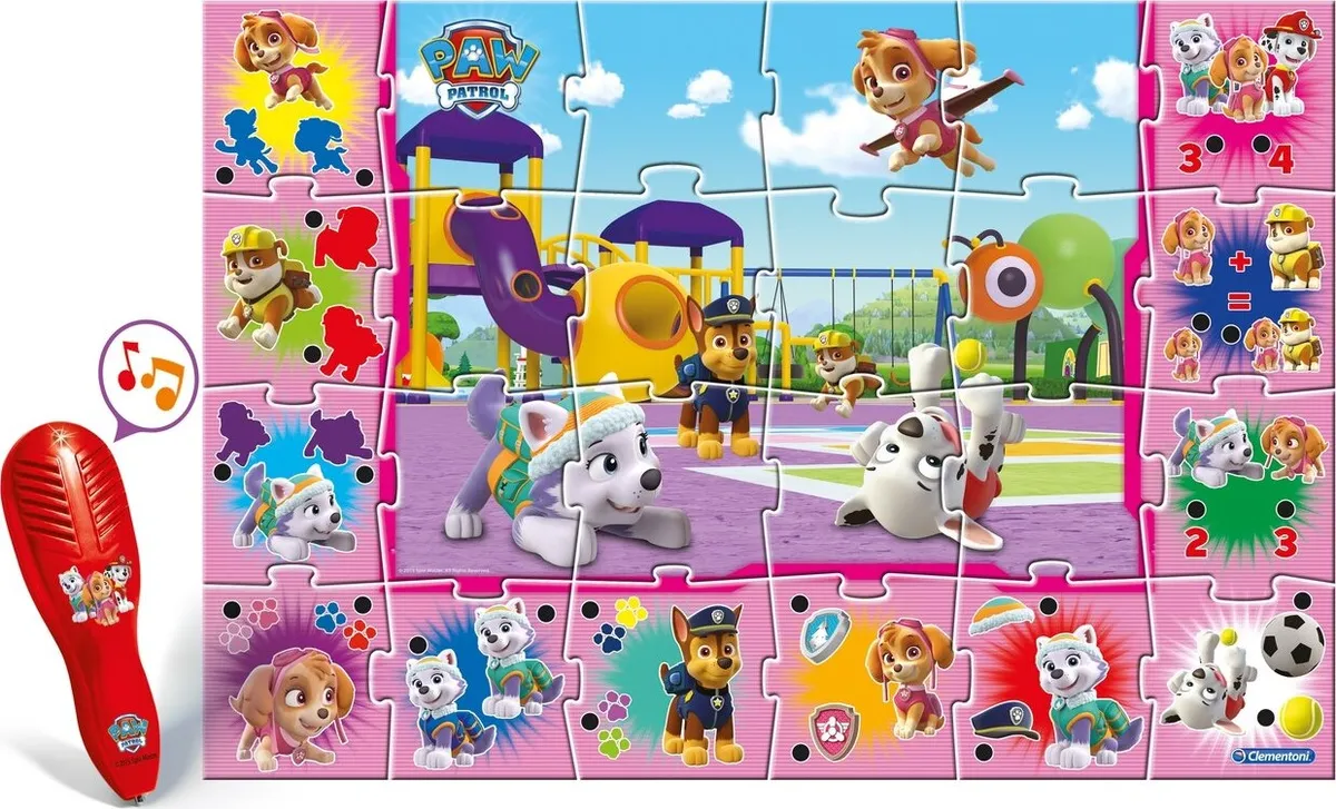 Paw Patrol Gulv Puslespil - Interaktivt - 24 Brikker - Clementoni