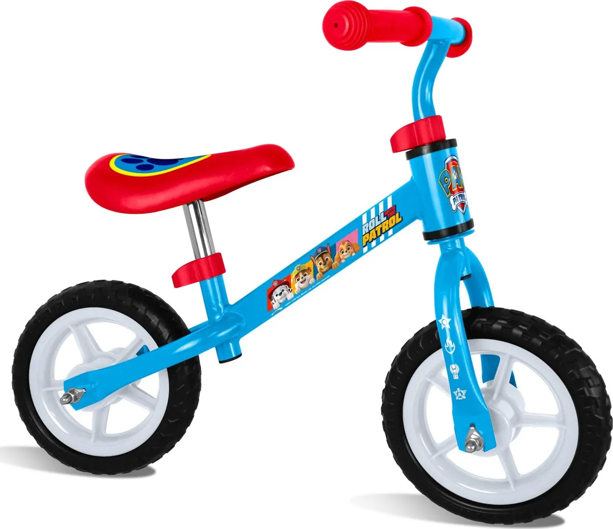 Paw Patrol - Løbecykel Med 2 Hjul - 10" - Blå Og Rød