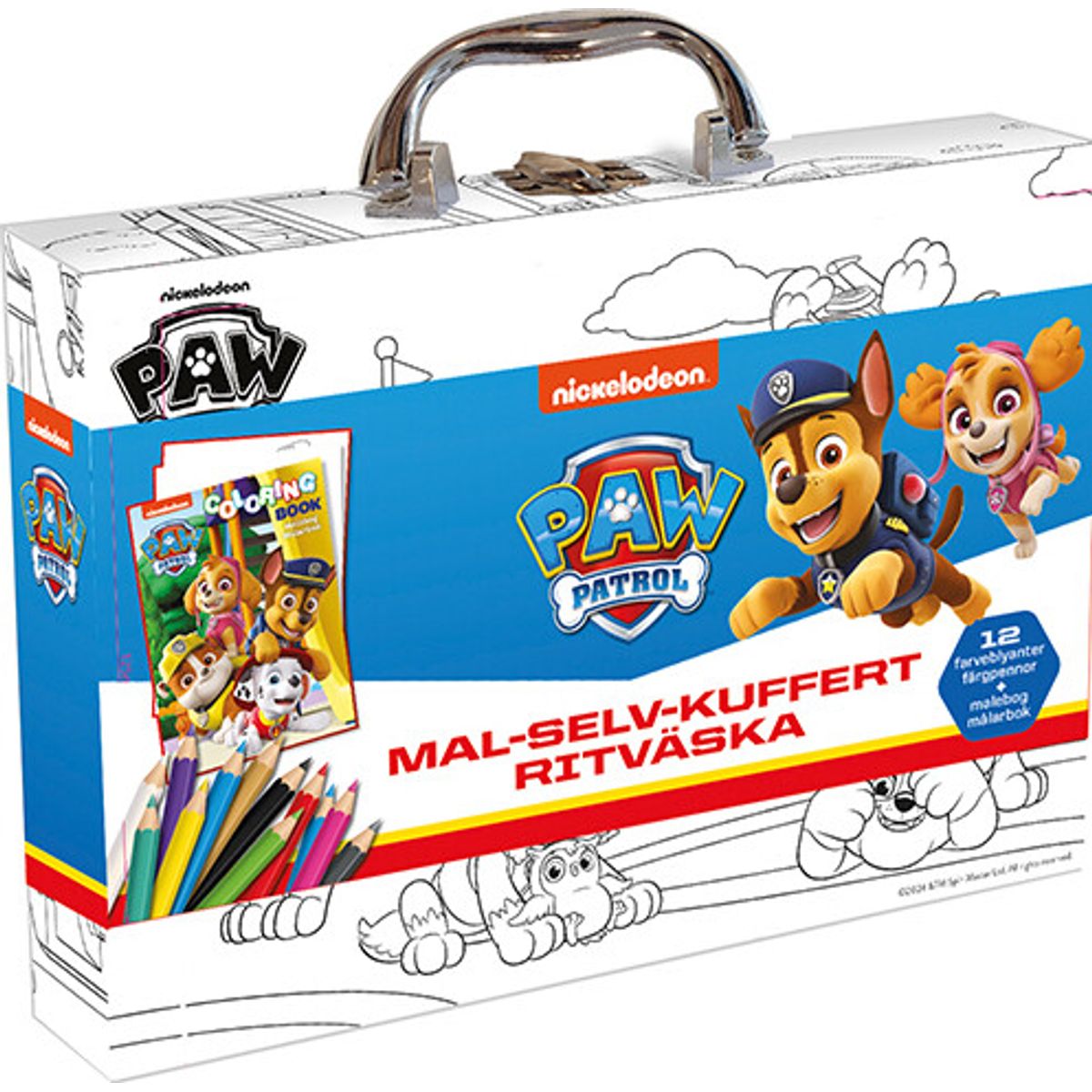 Paw Patrol - Mal-selv-kuffert - Diverse - Bog