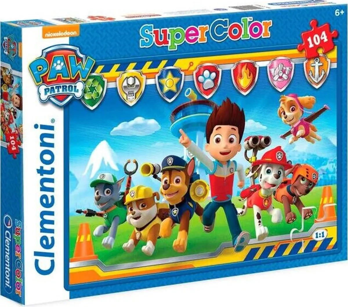 Paw Patrol Puslespil - Super Color - Clementoni - 104 Brikker