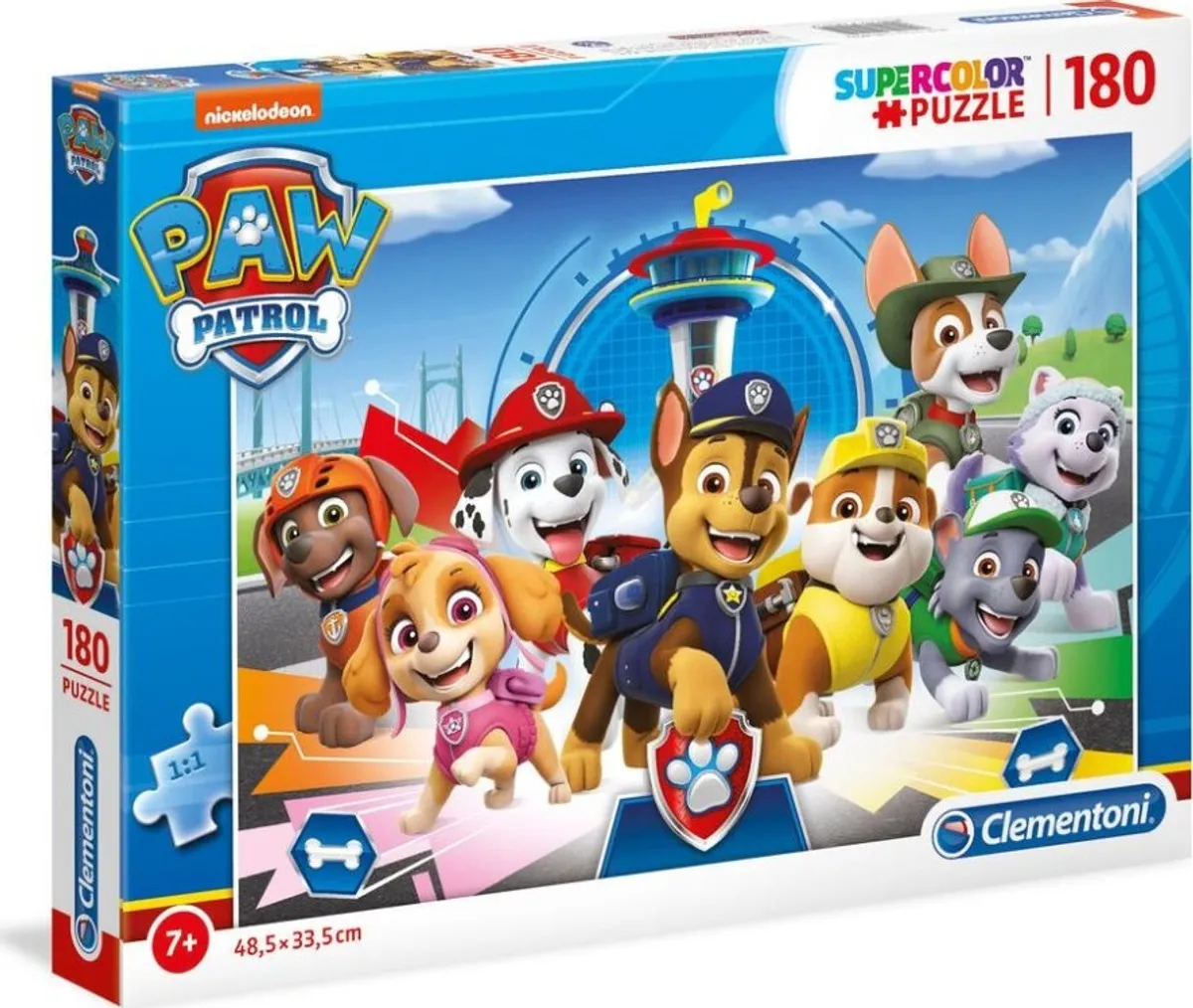 Paw Patrol Puslespil - Super Color - Clementoni - 180 Brikker