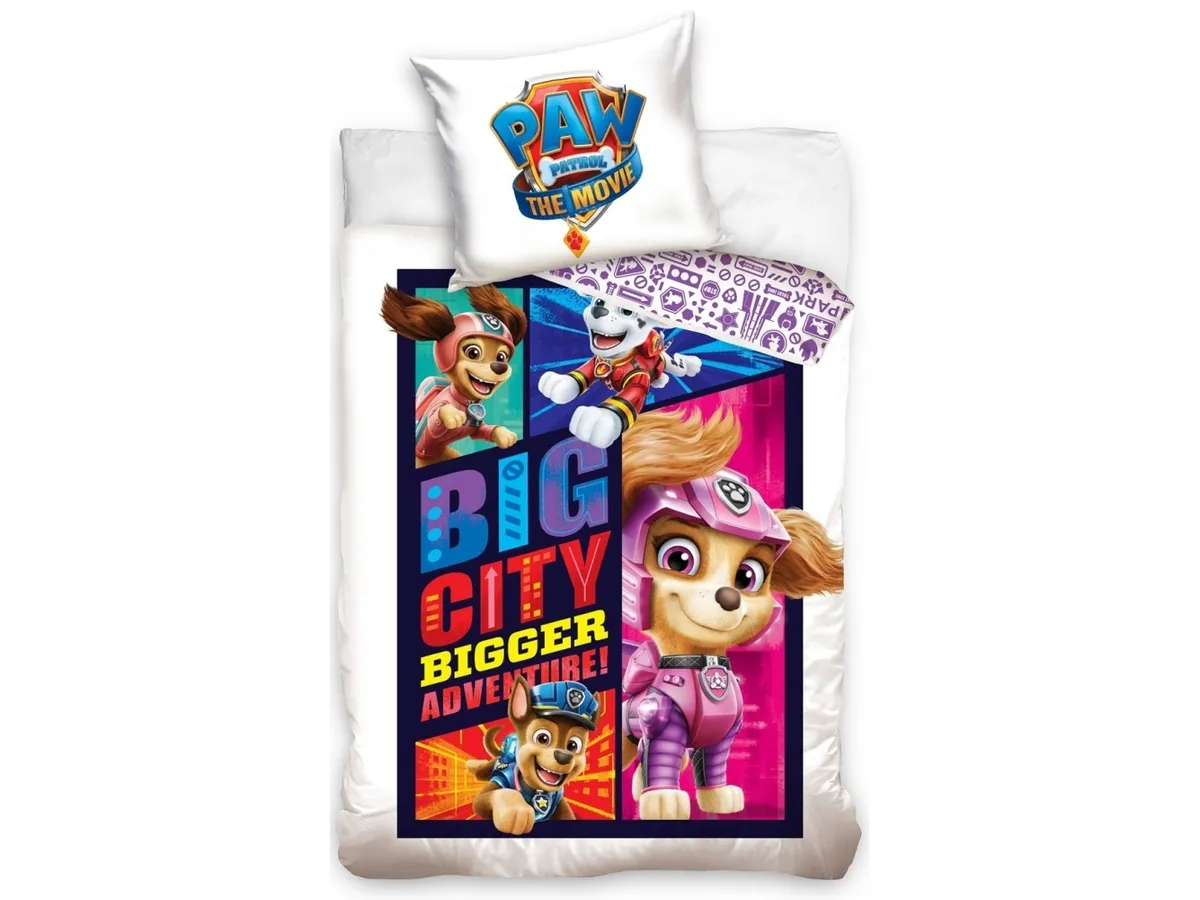 Paw Patrol The Movie Sengetøj 150 X 210 Cm - 100 Procent Bomuld