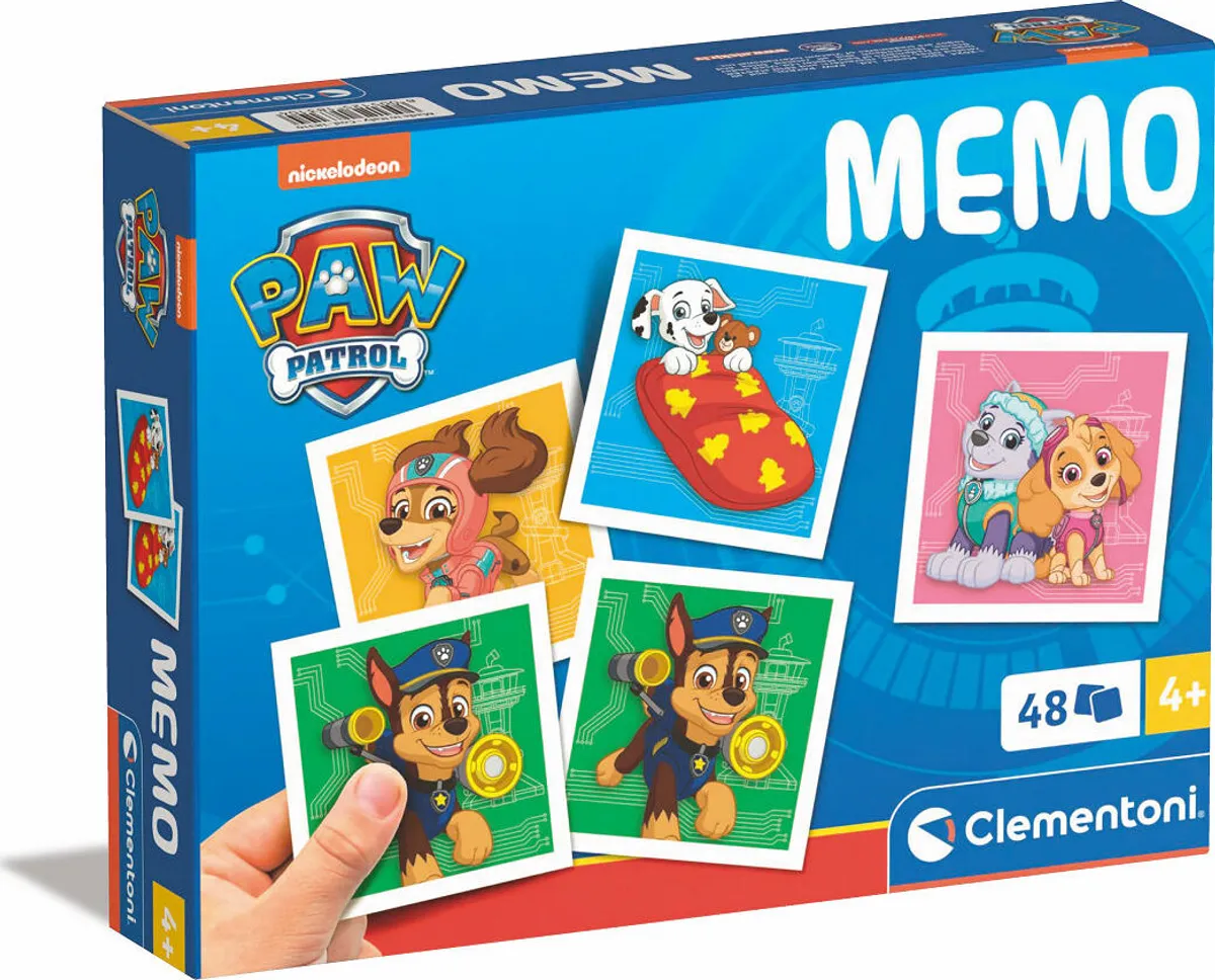 Paw Patrol Vendespil - Clementoni Memo Pocket - 48 Kort