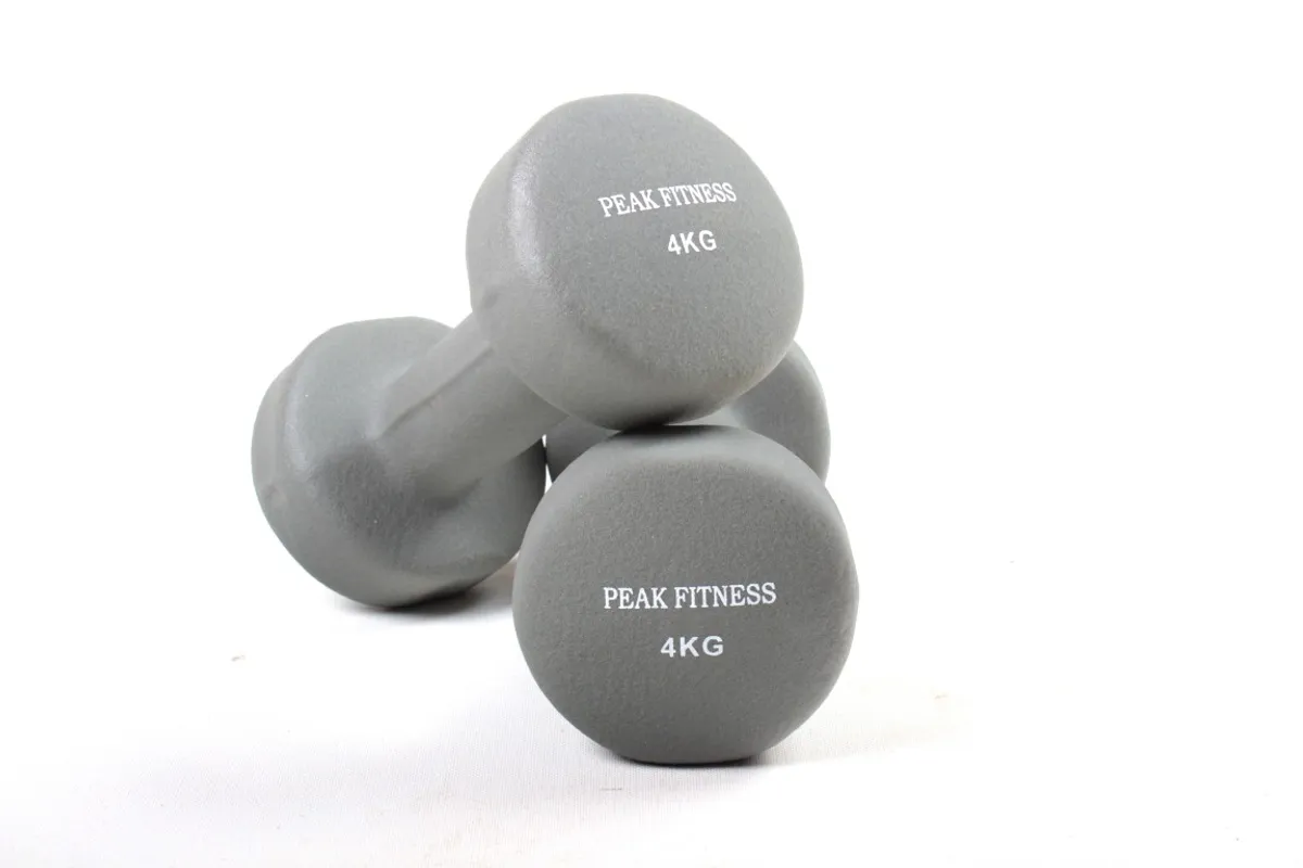 Peak Fitness - 2 x Håndvægt - Neopren - 4 kg