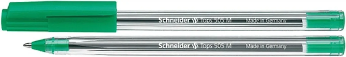 Pen SCHNEIDER Tops 505, M, grøn, 50 stk.