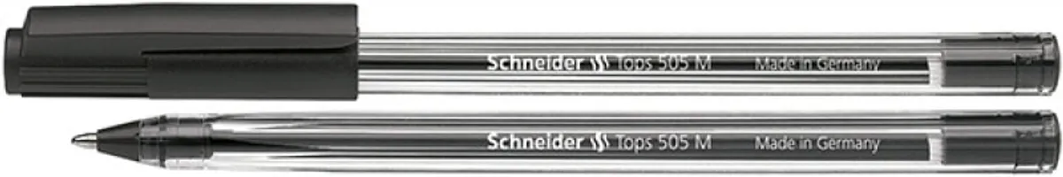 Pen SCHNEIDER Tops 505, M, sort, 50 stk.