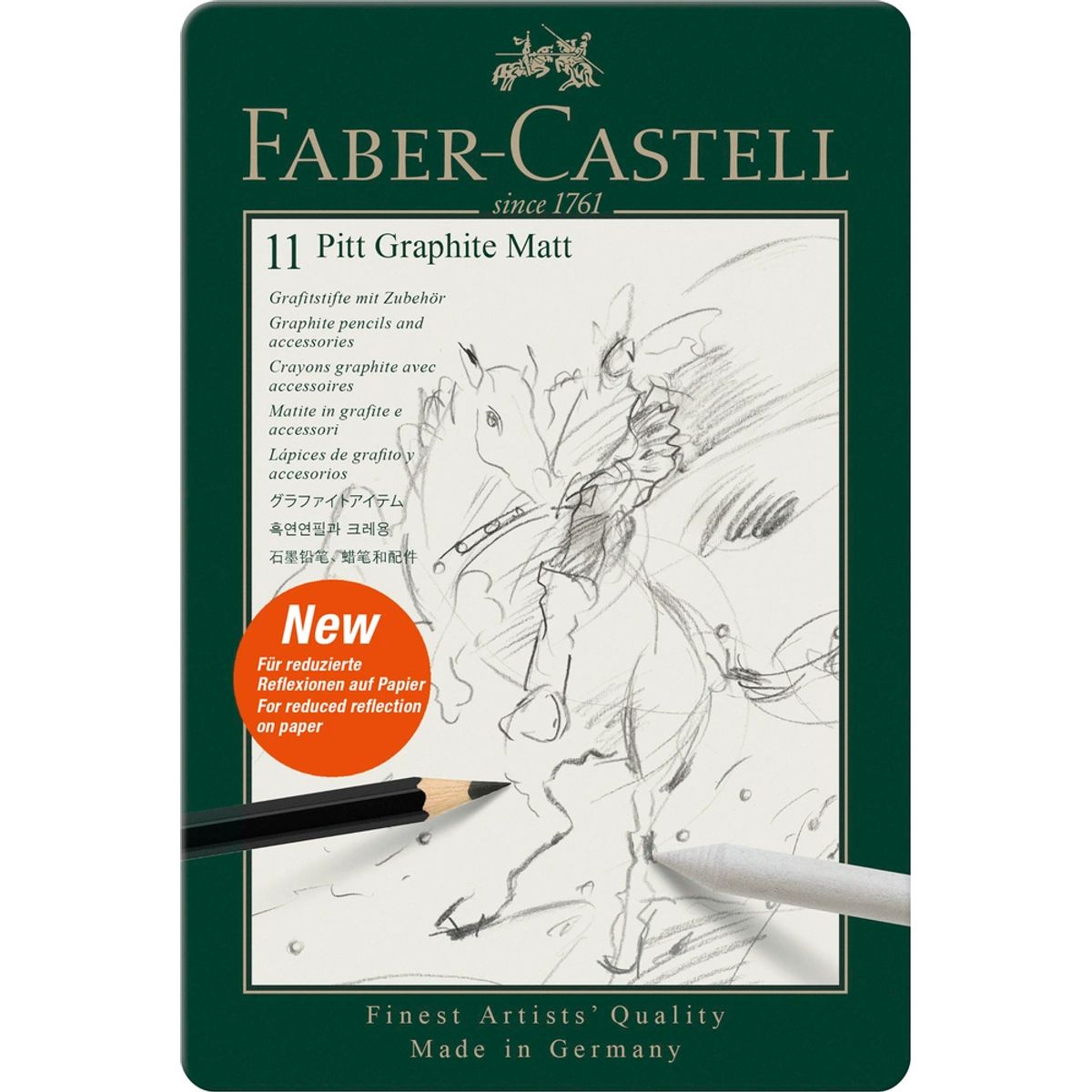 Pencil pitt graphite mat Faber-Castell 11 stk