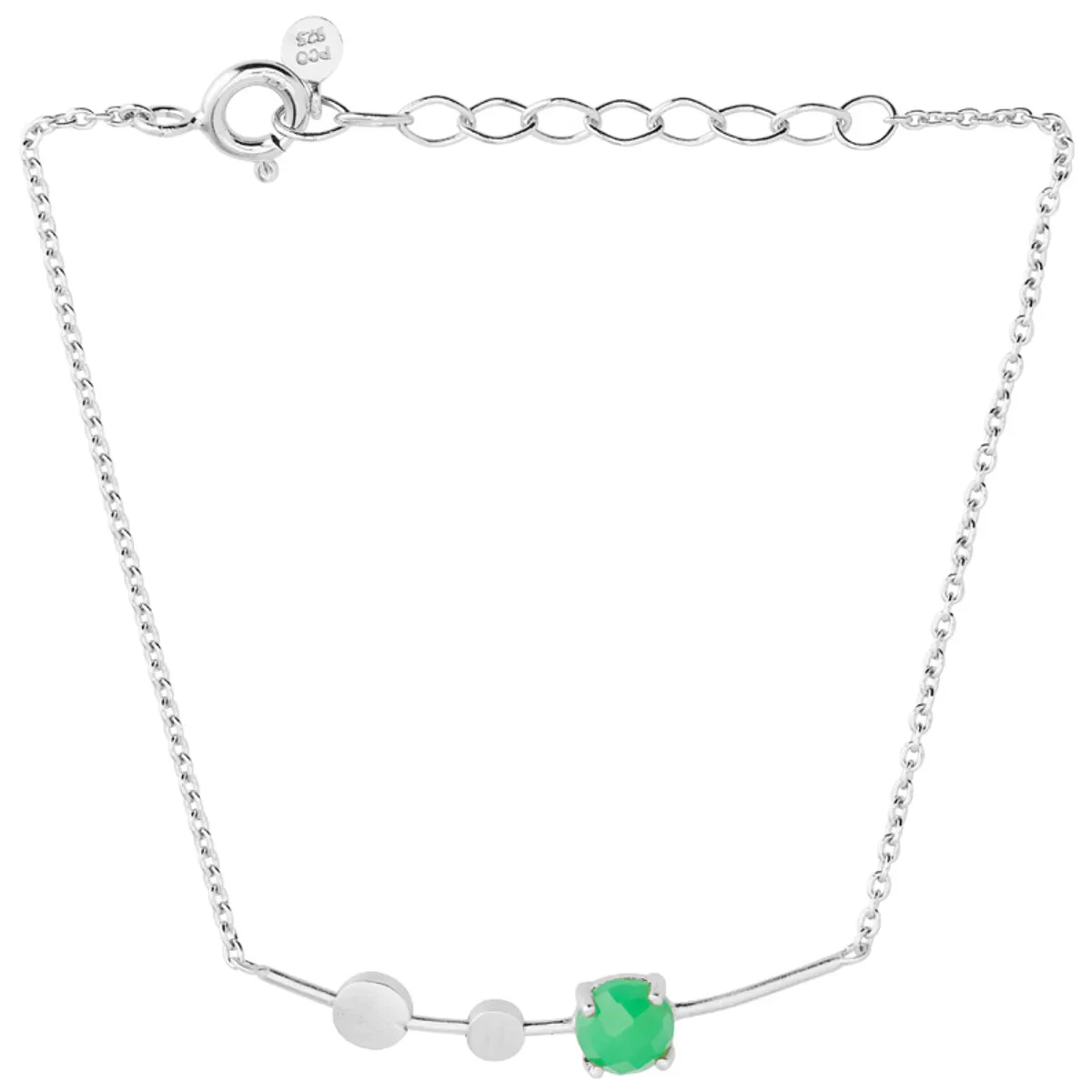 Pernille Corydon, Moss Armbånd, Grøn Chrysoprase/Sølv