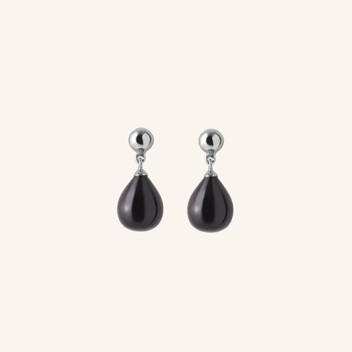 Pernille Corydon Soft Rain Sterling Sølv Ørestikker med Onyx