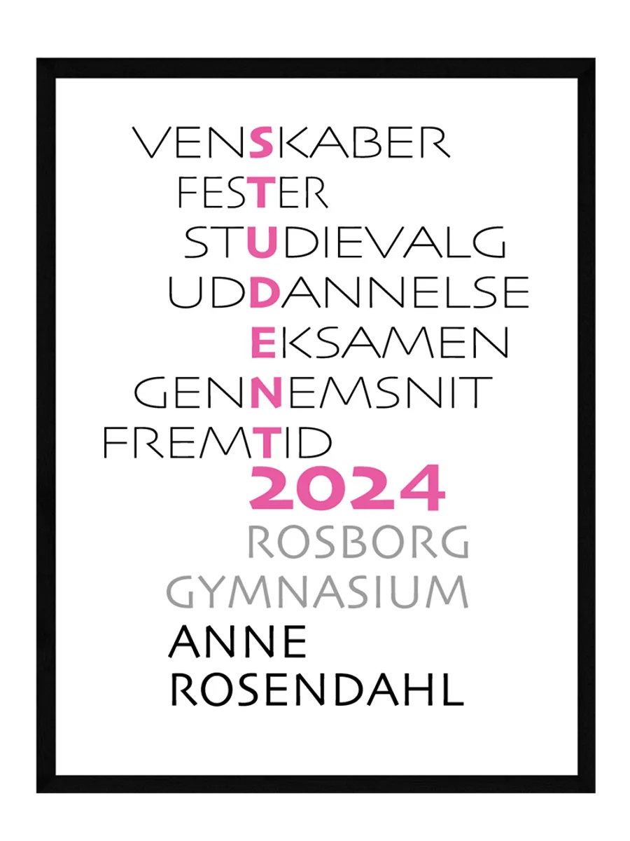 Personlig studenter plakat