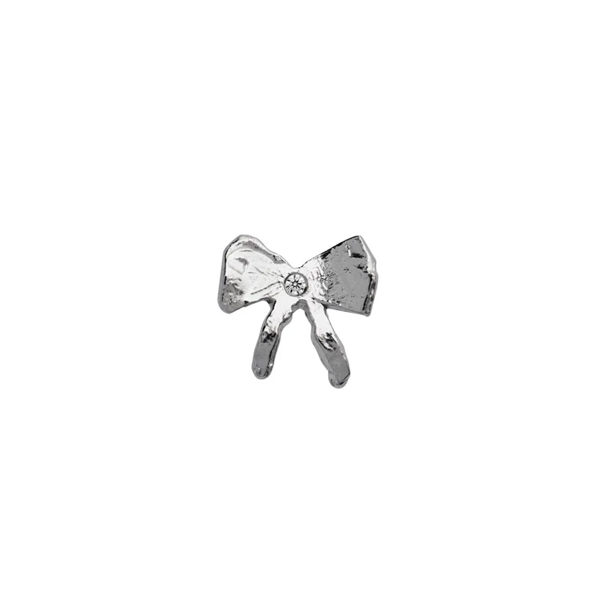 Petit Bow Earring w. Stone