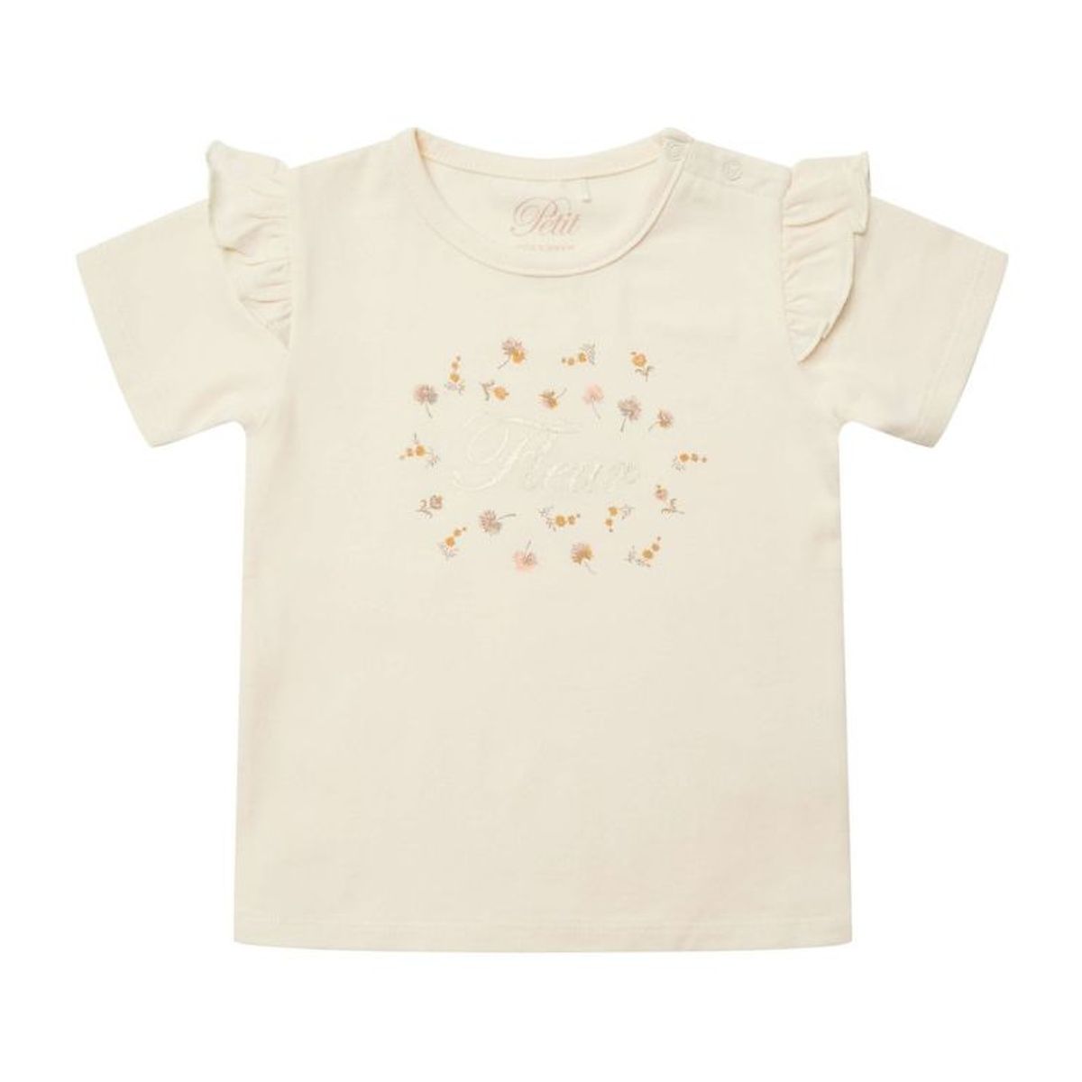 Petit by Sofie Schnoor T-shirt - Penelope - Off White m. Blomste