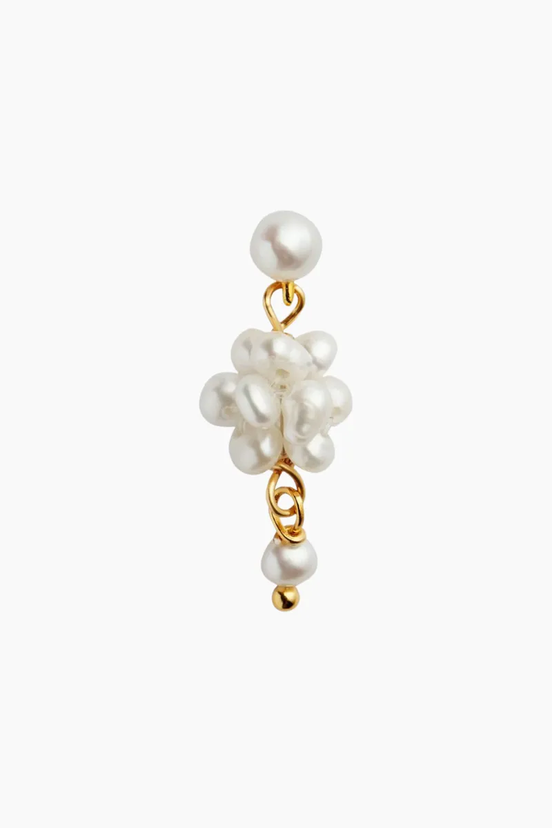 Petit Cluster Berries Earring - Gold - Stine A - Guld One Size