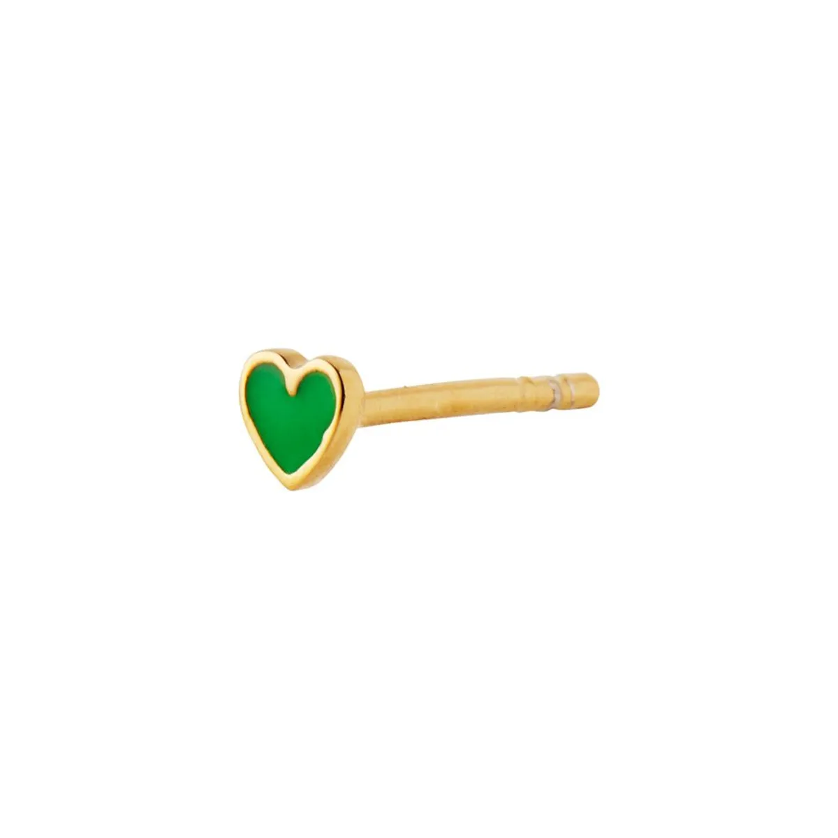 Petit Love Heart Grass Green Enamel