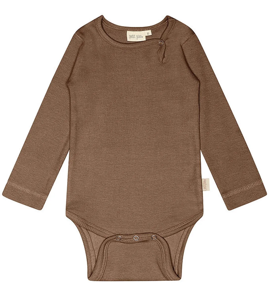 Petit Piao Body l/æ - Rib - Modal - Chocolate Brown