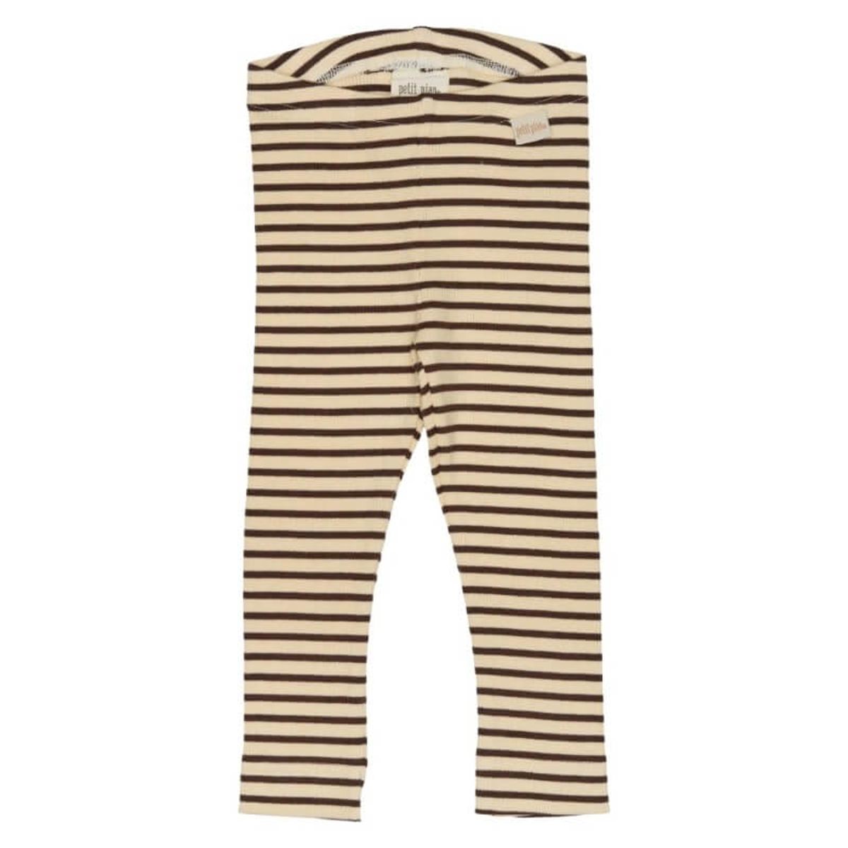 Petit Piao - Leggings Modal Striped - Coffee/Cream - 104