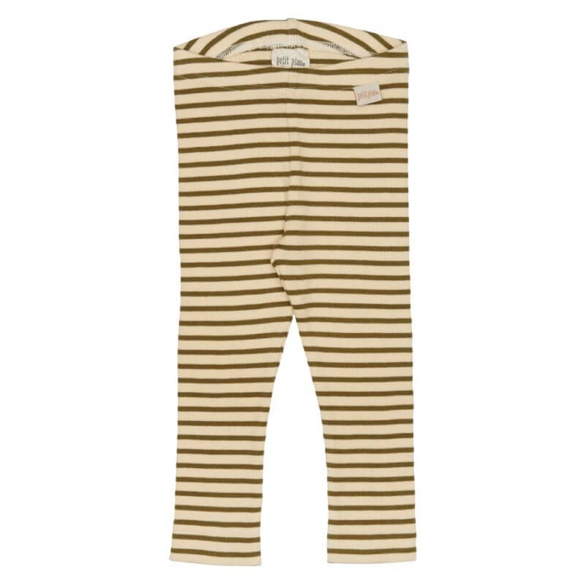 Petit Piao - Leggings Modal Striped - Leaves/Cream - 104