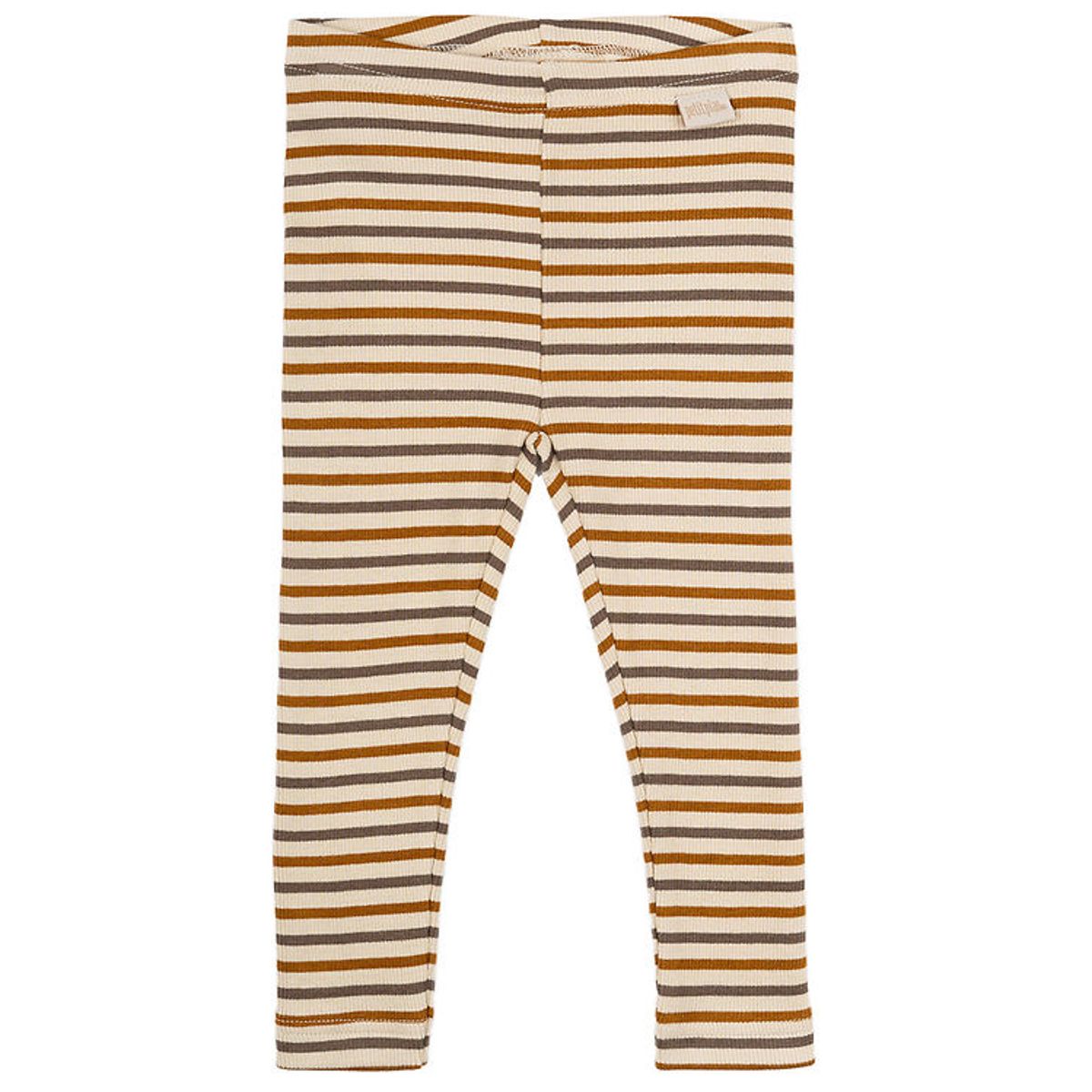 Petit Piao Leggings - Rib - Modal - Chocolate Brown/Golden Sun/D