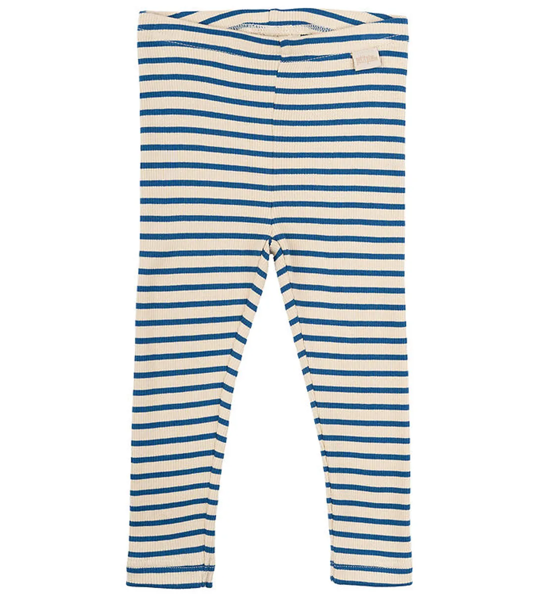 Petit Piao Leggings - Rib - Modal - Deep Cobalt/Dark Off White