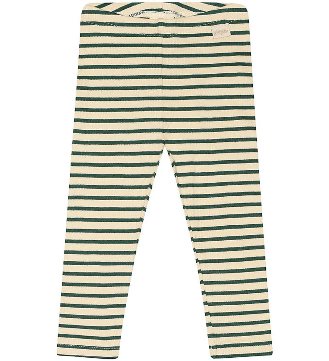 Petit Piao Leggings - Rib - Modal - Emerald green/dark Off White